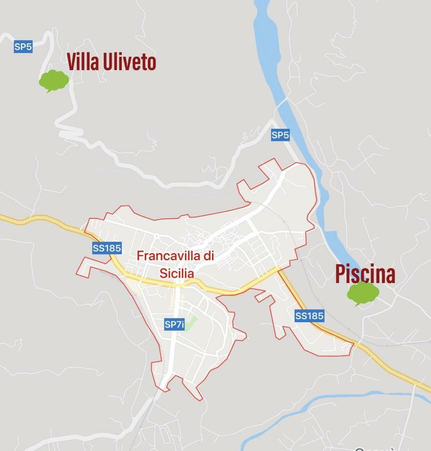 Villa Uliveto Francavilla di Sicilia Bagian luar foto